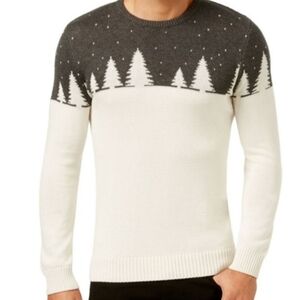 Holiday Arcade Winter Christma Trees Festive Holiday Sweater 100% cotton size XL